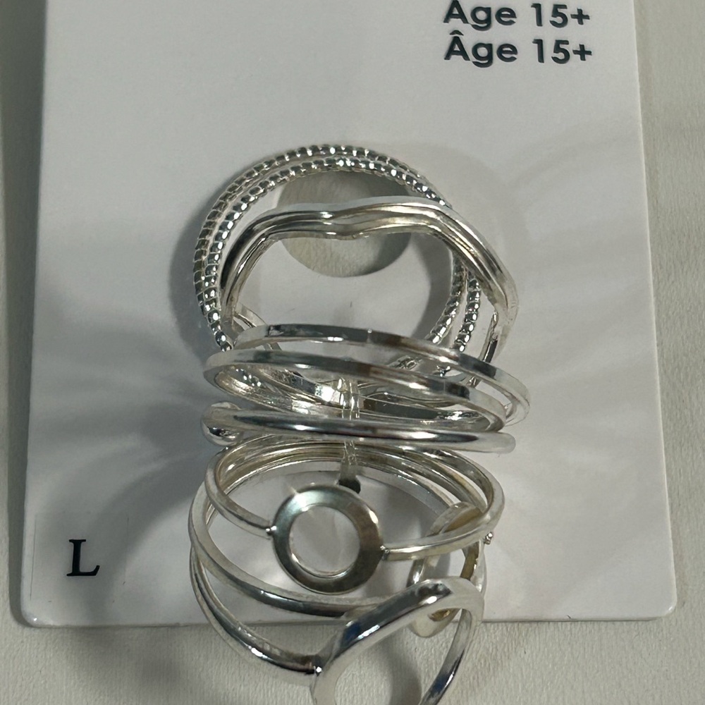 GAP Silver Rings Collection Modern Abstract Designs